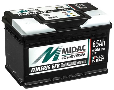 AKUMULIATORIUS MIDAC P+ 65AH 650A EFB L3BD 