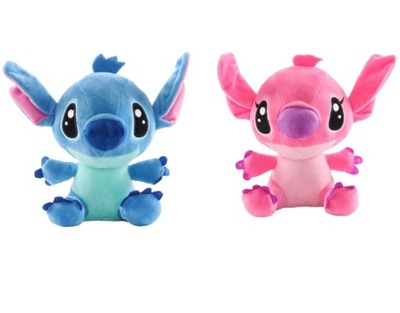 MASKOTKA STICH 2SZT NIEBIESKI I RÓŻOWY PLUSZAK LILO & STICH