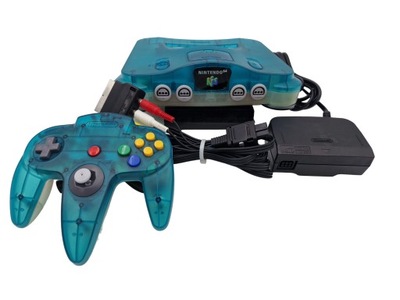 KONSOLA NINTENDO 64 EUROPEJSKA WERSJA CLEAR BLUE