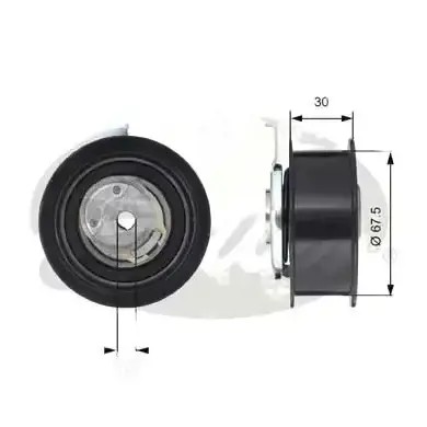 Gates t43062 ролик натягувача, ремінь розподільного валу фото №1