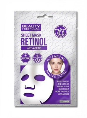 Beauty Formulas Retinol Anti-Ageing Sheet Mask nawilżająca maska w płachcie