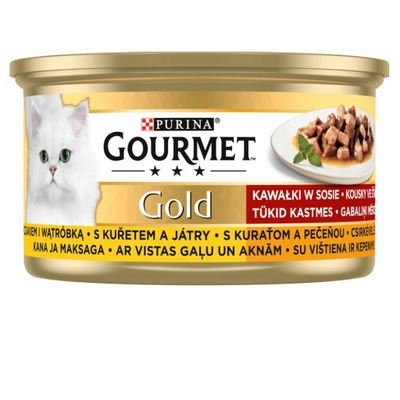 Gourmet Gold kurczak wątróbka w sosie 85g