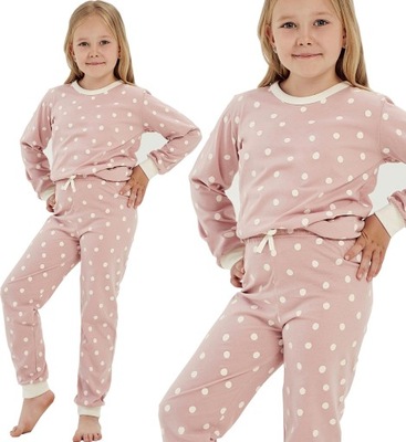 TARO 3041 piżama dziewczęca CHLOE grochy # 134