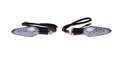Kierunkowskazy LED biały klosz 12V 1W