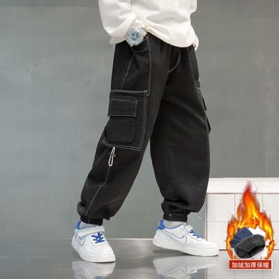 Spodnie Nowe spodnie chłopięce 3-12T zimowe ciepłe