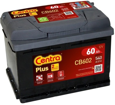 АККУМУЛЯТОР CENTRA 60AH/540A 12V P CB602