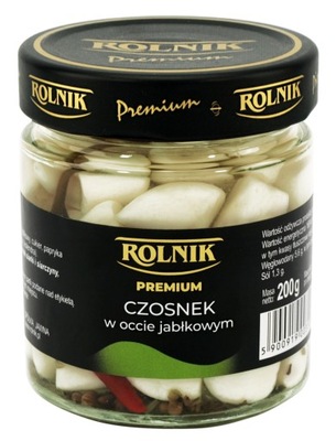 Rolnik Czosnek w occie jabłkowym marynowany 212ml