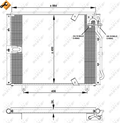 RADUADOR DE ACONDICIONADOR - CONDENSADOR EASY FIT 35132  