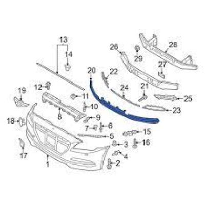 HYUNDAI GENESIS РЕШІТКА БАМПЕРА ПЕРЕД НИЖНЯ OEM 86560B1000 86560B1000-DS