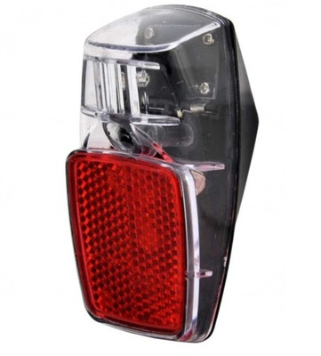 Lampka tylna na błotnik odblask baterie