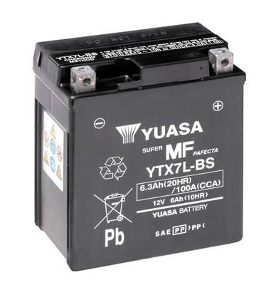 Akumulator motocyklowy Yuasa YTX7L-BS 6.3Ah 100A