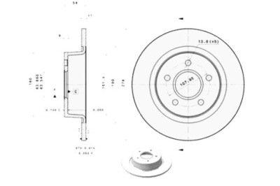 Brembo 08.a297.11 диск гальмівна фото №1