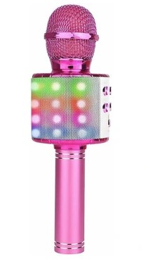 Mikrofon z głośnikiem różowy