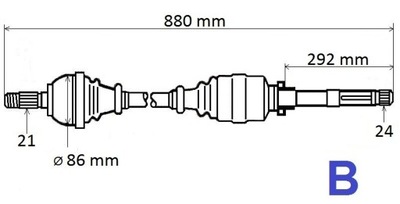 Nowa приводной вал приводная правая citroen c4 cactus 1.2 puretech t6229 9677477180 фото №1