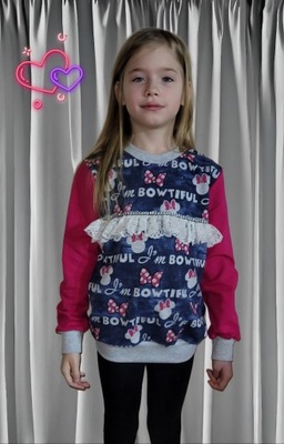 Bluza dla dziewczynki 98-104 w kokardki MINE7