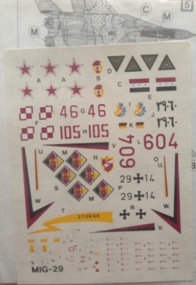 MIG-29 KALKOMANIA GULF WAR