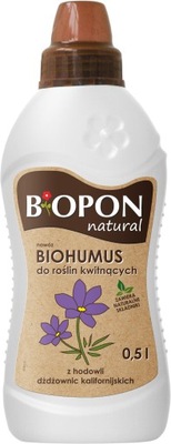 Nawóz Biohumus BIOPON do roślin kwitnących 0.5 L