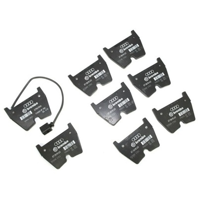 Оригинальные тормозные колодки перед audi rs3 8v ttrs 8s 370mm aso фото №1