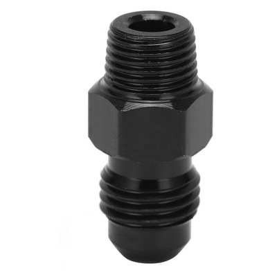 Fuel Hose Connector Black Anodized 4 AN To 1/