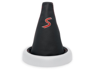 Mini cooper s r50 чохол перемикання передач czarna шкіра вишивка s червоний фото №1