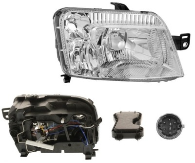 Фара лампа правий fiat panda 03-12 tyc фото №1