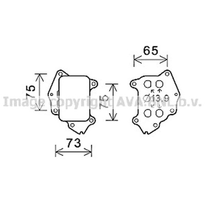 RADUADOR OLEJU, ACEITE SILNIKOWY AVA QUALITY COOLING CN3309  