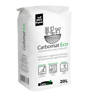 NAWÓZ NATURALNY DODATEK PODŁOŻE WARZYWA KRZEWY CARBOMAT ECO 20L PH 6-6.5