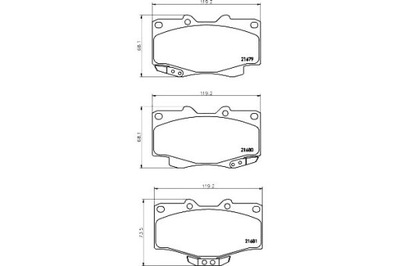 ZAPATAS DE FRENADO HELLA PAGID J0446535040 J04491351  