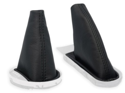 Mini cooper r56 автоматична коробка передач комплект чохли важеля чорна шкіра 1 нитки фото №1