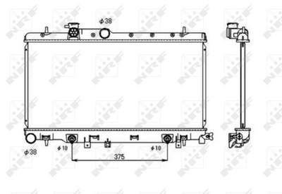 RADUADOR SISTEMA DE REFRIGERACIÓN DEL MOTOR 53698  