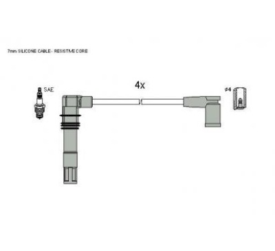 Starline дроти запалювання zk 9952 фото №1
