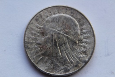 5 ZŁ GŁOWA KOBIETY 1933 R. SREBRO - G09