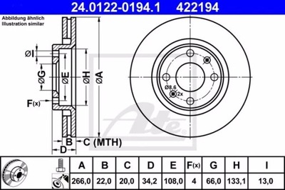 ATE 24.0122-0194.1 ДИСК ТОРМОЗНОЙ