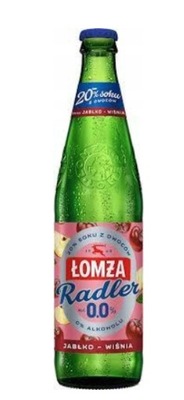 Piwo bezalkoholowe ŁOMŻA RADLER 0% JABŁKO WIŚNIA 500ml