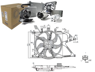 Nissens вентилятор радіатора з корпус opel comb фото №1