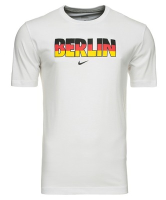 Nike t-shirt biały męski logo Berlin bawełna bez metki S