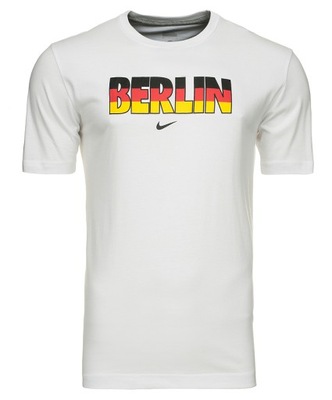 Nike t-shirt biały męski logo Berlin bawełna bez metki XL