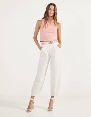 BERSHKA_CROP TOP EFEKT SPRANIA FALBANA 21997900RXS