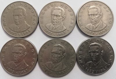 10 zł NOWOTKO PRL 1974 do 1983! wszystkie roczniki kompletny zestaw 6 monet
