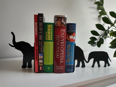Podspórki do książkek, komplet, Słonie