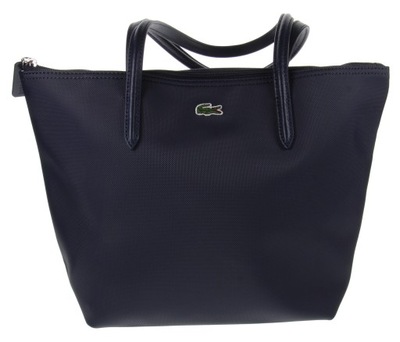 LACOSTE DAMSKA GRANATOWA TOREBKA NA ZAMEK LOGO, Ż4D