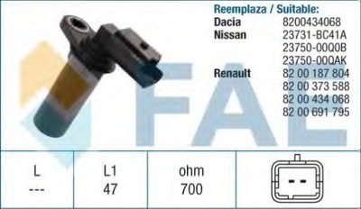 SENSOR POSICIÓN DE EJE RENAULT  