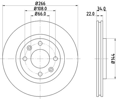 HELLA 8DD 355 108-351 ДИСК ГАЛЬМІВНИЙ