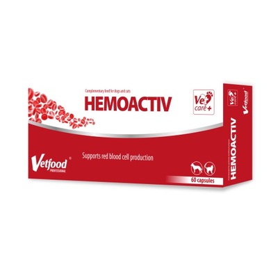 VetFood HemoActiv 60 kapsułek na niedobory żelaza