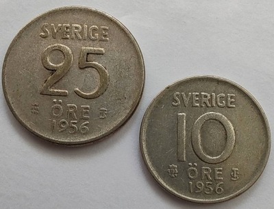 2147r - Zestaw 2 monet Szwecja ag