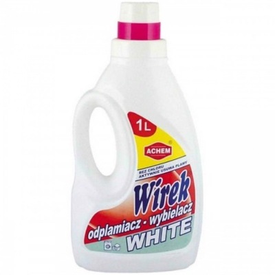 WIREK Odplamiacz wybielacz WHITE do białego 1L