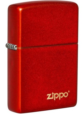 WRO zapalniczka Zippo 49475ZL Classic Metallic Red Zippo Logo OUTLET