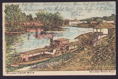 Wilno - Rzeka Wilja, obieg feldpost 1916 rok