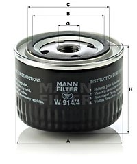 FILTRO ACEITES MANN W914/4  