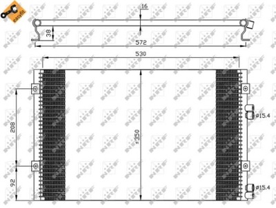 RADUADOR DE ACONDICIONADOR NRF NRF 35608  